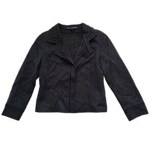 Linda Allard Ellen Tracy Olive Green Blazer Tag sz 6P Wool Career Open